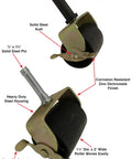 Locking Bed Casters Four Piece Set With Brakes For Metal Bed Frames, stem mounted swivel rollers with locking mechanism