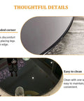 Heavy Duty Tempered Glass Lazy Susan Rolls Smooth With 360 Swivel, rounded corner detail for comfort and easy cleaning.