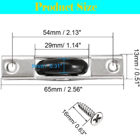 Heavy Duty Sliding Door Roller Replacement Kit Featuring 29mm Black Nylon Wheel And Electroplated Steel Housing For Super Slick Glide Motion On Garden Patio Doors And Window Rollers Pack Of Two dimensions 54mm x 29mm x 65mm.