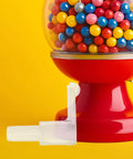 4 Piece Plastic Candy Machine Gear Assembly With Wear Resistant Lever, Universal Gumball And Candy Dispenser Parts Replacement, Fits Most Machines, No Fuss Install, Durable Turntable Gear on red dispenser