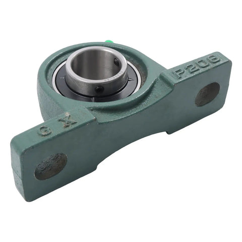 Built Tough Pro Grade Self Aligning Pillow Block Bearing Heavy Duty Chrome Steel 1 1/4 Inch Bore Two Pack close-up of the bearing.