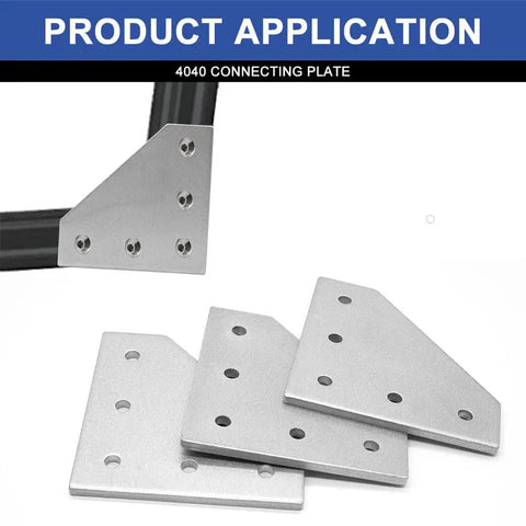 10 Pack 4040 Aluminum Extrusion L Corner Bracket Connector Kit With Silver Finish Includes Nuts Screws And Wrench For Pro Fabrication Rig Builds And Custom Gear Projects That Are Dope Hella Strong showing silver L connectors and aluminum frame.