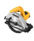 Badass Heavy-Duty Electric Circular Saw, High-Speed Handheld Woodworking Power Tool with yellow ergonomic grip and 8-inch blade.