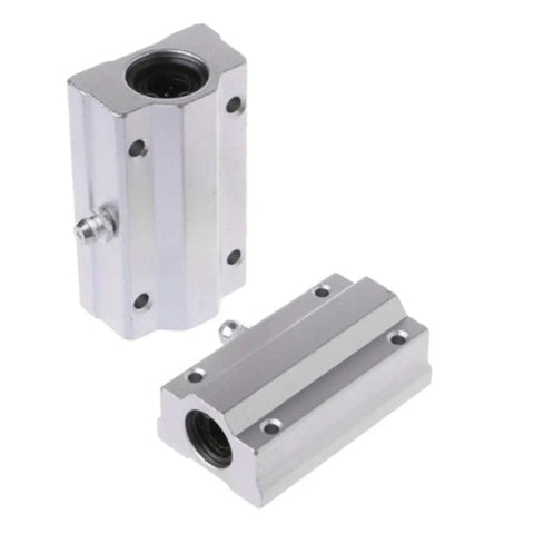 Two Pack Beefed Up Linear Motion Bearings SCS8LUU SCS10LUU For CNC Parts And 3D Printer Projects, Precision Machine Tools, Smooth Accurate Linear Guidance, Durable Rails, Ready To Install Wide Compatibility Across Systems, aluminum bearing blocks