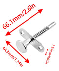 Straight Up Heavy Duty Stainless Steel Spring Plunger Latch With Corrosion Resistant Bolt and Four Included Mounting Screws Built Tough For Furniture Cabinet Doors And Bed Frames Locking Solid and Snapping Right Into Place Every Single Time, 66.1mm length