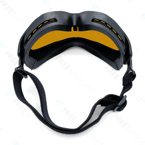 Next Level Od Six Plus Laser Safety Glasses Built Tough With Black Frames For Violet And Blue Lasers Covering 190Nm To 490Nm, front view with adjustable strap.