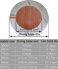 Diagram showing dimensions of Heavy Duty 27 Inch Lazy Susan Turntable Smooth Spinning Solid Wood Rotating Serving Tray.