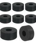 Rock Solid 36 Piece Round Rubber Spacer Set 1 2 Od X 3 16 Id X 1 4 Thick Anti Vibration Flat Bushings arranged in a group.