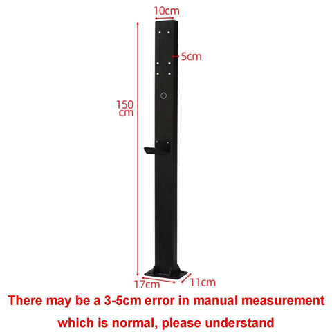 Tough As Nails Galvanized Steel EV Charger Station Box Outdoor Weatherproof Cable Organizer Cabinet dimensions displayed in black.