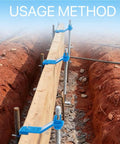 Anchor Bolt Holder Five Eighths Inch Handle Saver in use, shown installed on construction site for concrete bolt positioning