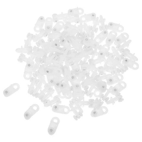 200 Pack Top Shelf Plastic Curtain Track Gliders Featuring Double Wheel Slick Roller Pulleys For Effortless Ceiling Mount Hardware And Heavy Duty Window Slide Hook Kits, white plastic gliders in bulk.
