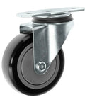 Smooth Rollin 4 Inch ESD T Slot Mount Swivel Caster With Reliable Locking Brake Heavy Duty Polyurethane Wheel for workbench use.