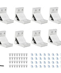Heavy Duty 2040 Aluminum Profile Corner Brackets Kit featuring M5 T Slot Nuts and Hex Socket Cap Screws for assembly tools and hardware.