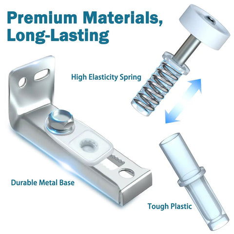 Slick Bifold Closet Door Hardware Kit As Heavy Duty Bi fold Sliding Accordion Door Repair Parts with durable metal bracket and tough plastic components.
