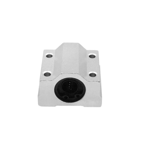 4 Pack Linear Motion Bearing Slides With Bushings SCS8UU For CNC Builds, 3D Printer Parts, Precision Machinery Tools, High Precision Linear Guides, Smooth Motion And Durable Rails. Single SCS8UU bearing slide with black bushing, front view