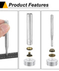 Rugged As Heck Brass Snap Button Fastener Kit For Leather And Canvas Gear 24 Pack Of 20Mm Bronze Press Studs With Easy Grip Hand Tools for easy setup.