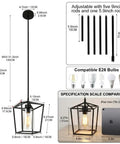 Black Farmhouse Kitchen Island Pendant Light With Metal Cage And Clear Glass Shade dimensions and rod options