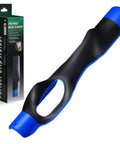 Black and blue Golf Grip Trainer For Consistent Swing Improve Grip Strength And Hand Position With Immediate Feedback Portable Durable Anti Slip Grip Aid with packaging