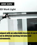 40W LED Tool Light With Adjustable Bracket For Lathe, Workbench, Sewing Machine, And More Pro Grade Waterproof Shop Lighting