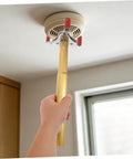 Full Size Heavy Duty Aluminum Claw Attachment For Snagging Ceiling Smoke Alarms Quick Up Top Extractor Hardware in use.