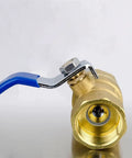 Killer Brass Ball Valve With Quick Swing Lever Handle And Rigid BSP Connections For Straightforward Copper Plumbing And Air Gas Lines No Fret Setup Saves Massive Sweat, showing brass body and chrome handle.