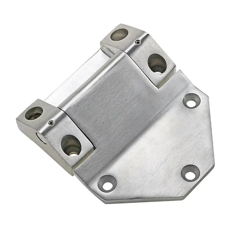 Heavy Duty Industrial Hinge For Truck Trailer And Container Cabinet Doors, stainless steel, sturdy design, corner view, load bearing.