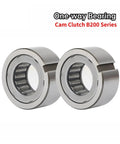 Premium Grade One Way Cam Clutch Needle Roller Bearing With Keyway B204, two units showing silver finish and inner needle structure.