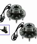 Hella Durable Front Left Right Wheel Hub Bearing Assembly Set Of Two Tapered Roller Bearings For Gmc Chevy Cadillac Passenger Cars with wiring.
