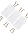 3 Pack White Igloo Cooler Hinges Replacement With Screws For Rectangular Ice Chests 25 To 165 Quart Models Heavy Duty Built Tough High Strength Parts Kit, white plastic hinges and screws