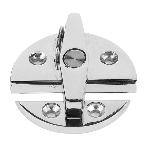 Premium Quality 316 Marine Grade Stainless Steel Round Latch With Turn Twist Lock Button For Boat Doors Cabinetry And Hatchways, polished surface.
