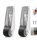 Heavy Duty Vertical Track Roller Wheel Pair Built Tough For Heavy Sliding Doors With Anti Sag Load Bearing Design Snug Under Door Mount.