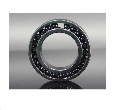Pro Level Heavy Duty Rock Solid Full Ball Bearing Built Different For Extreme Heat Abuse And Serious Industrial Grinds 120 X 180 X 28mm 500 Degree Celsius Rating close-up view showcasing black balls and shiny metal.