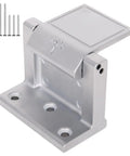 Heavy Duty Lockdown Door Reinforcer For Inswing Doors With Privacy Latch and Vent Gap Kickback Guard, silver zinc alloy.
