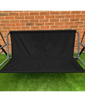 Heavy Duty Waterproof Patio Swing Seat Cover For 2 To 3 Seat Metal Frame Benches Replacement Outdoor Chair Cover Durable Fabric Easy Slide On Fit Not Padded Measures 58 Inch By 41 Inch All Weather Protection shown on metal swing