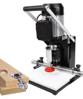 No Fuss Cordless Hinge Drilling Machine For Serious Woodworking And Cabinet Jobs With Quick Depth Tweaks and Single Button Operation, showcasing a powerful drill and wood.