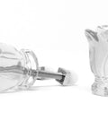 Snag These Fresh Solid Glass Rose Cabinet Knobs In Crystal Clear With Lead Free Construction And Hassle Free Mounting Hardware For Kitchen Drawers And Furniture Remodels.