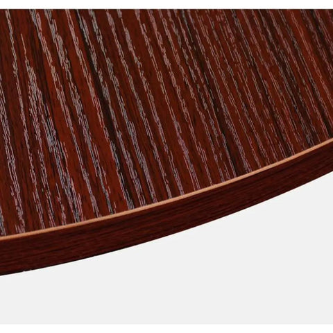Close-up of handcrafted rustic wooden Lazy Susan turntable showing rich brown grain, smooth surface, and heavy duty construction.