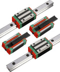 Heavy Duty Linear Guide Rail Kit With Two Sixty One Inch Rails And Four Precision Carriage Sliders Tuned For Zero Drag Cnc Router Action And Killer Home Shop Build Results, showing two rails and four sliders.