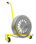 Straight Up Heavy Duty Rolling Tire Dolly Wheel Hauler Cart With Adjustable Three Step Lift for moving large tires smoothly