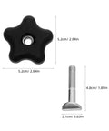 Super Cool DIYEAH 2 Pack Lawn Mower Handle Knob Screw Bolt Replacement Kit With Perfect Fit Durable Plastic And Metal Parts For Quick Install And Easy Removal To Keep Your Outdoor Mowing Smooth And Safe. black handle knob and threaded bolt, 5.2cm