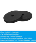 Rugged Heavy Duty Rubber Vibration Dampening Washers round rubber pads with center holes, 3 inch, thick black design for appliances.