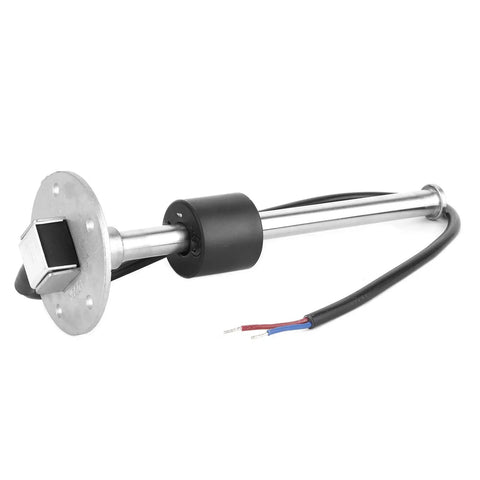 Built Tough Marine Fuel And Water Level Sensor With 200Mm Probe And Us Plug showing stainless steel probe and wiring.