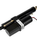 Tough As Nails 18000N Linear Actuator Hydraulic Cylinder 12V 24V 48V DC Electric Ram 50mm Stroke shown from top with attached cables.