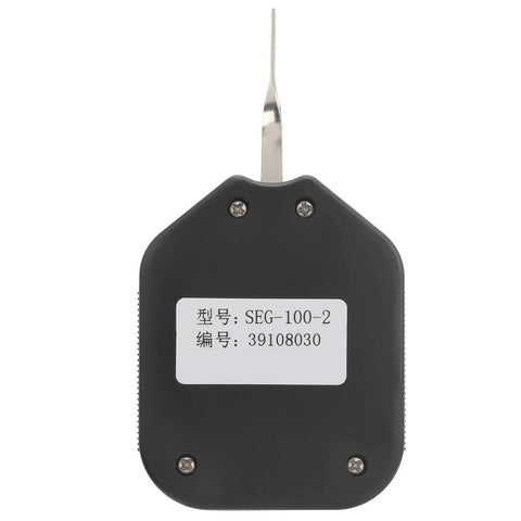 Pocket-Sized Dial Tension Meter Featuring Double Pointer for Rock-Solid Gram Force Testing 100g Max Range and 2g Graduated Scale back view.