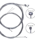 All In One Universal Bike Cable Replacement Kit For Shifting And Braking With 4mm Housing Front 1.55m Cable Rear 2.1m Cable Includes Ferrules Ends And S Buckles For Mountain And Road Bikes showing MTB brake and gear shift cables.