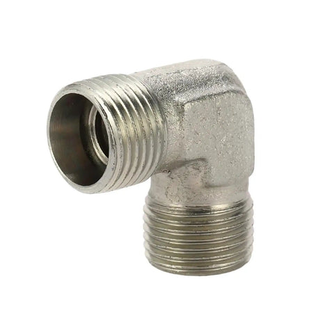 100 Pack M22x1.5 Male Thread 90 Degree Elbow Hydraulic Fittings Union Connector For Pipes Beefy Heavy Duty Carbon Steel Forged