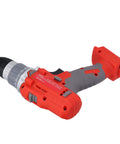 Dual Direction Rotation Cordless Electric Drill Featuring 25 Adjustable Torque Settings Plus A One Hand Reverse Switch Designed For Daily Grinds And Zero Hassle Builds, side view with red and gray handle.