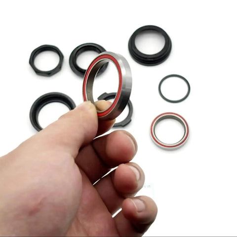 Top Shelf Heavy Duty Steering Head Bearing Set For Y Series Electric Scooters Y6s Y8s with metal seal and rubber components.