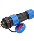 Rugged Plug And Play Weatherproof IP68 Panel Mount Socket Connector Back Nut for Electrical Cable Wire SP20 SP21 6 Pin