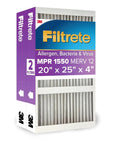 MERV 12 Pleated Air Filter 20x25x4 2 Pack MPR 1550 Allergy Friendly For Your Home HVAC Fits Honeywell And Aprilaire SpaceGard